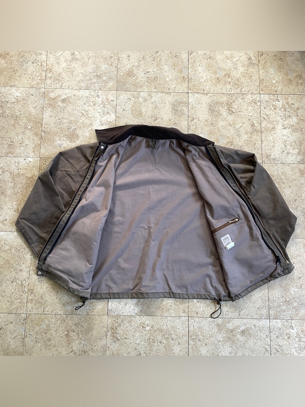 Filson waxed canvas tin cloth field jacket with moleskin collar - Picture 2 of 7